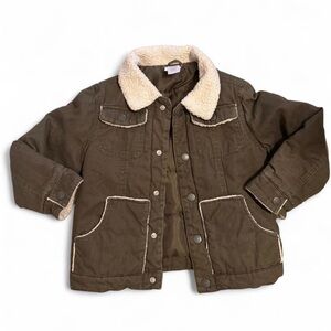 Little boys Gymboree Sherpa Collar Olive green Jacket